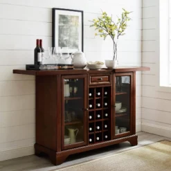 Lafayette Sliding Top Bar Cabinet Mahogany - Crosley -Baxton Home Shop GUEST 74522845 90fc 49ab 9653 d0320fd9f222