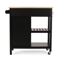 Byway Contemporary Kitchen Cart With Wheels Black/Natural - Christopher Knight Home 21 Byway Contemporary Kitchen Cart With Wheels Black/Natural - Christopher Knight Home -Baxton Home Shop GUEST 74579f90 25c7 47eb ab7e 598780ec4714