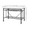 50" Mera Kitchen Island White Cultured Stone/Gray Finish - Acme Furniture
