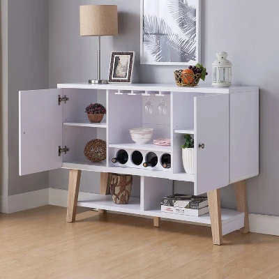 Sfax 4 Bottle Buffet Server White - MiBasics 6 Sfax 4 Bottle Buffet Server White - MiBasics - Image 4