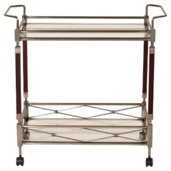 Melrose Serving Cart Antique Brass - OSP Home Furnishings -Baxton Home Shop GUEST 75dbb6e4 8a94 4fd0 8af9 ed5b1ee1d2b4