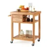 EROMMY Multipurpose Rolling Bamboo Wood Kitchen Island Trolley Cart With 2 Drawers, Open Storage Shelves, Towel Rack, And Locking Wheels, Natural 2 EROMMY Multipurpose Rolling Bamboo Wood Kitchen Island Trolley Cart With 2 Drawers, Open Storage Shelves, Towel Rack, And Locking Wheels, Natural -Baxton Home Shop GUEST 760cb566 4f66 4ec2 a654 911193e43ed8