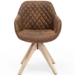 Upholstered Swivel Dining Armchair - Kinwell -Baxton Home Shop GUEST 76675e7e 0977 49f4 a091 4d37b94620fb