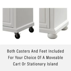 Alexandria Granite Top Portable Kitchen Island/Cart White/Gray - Crosley -Baxton Home Shop GUEST 77714259 2f56 453a a5d7 f80fea0e43d6