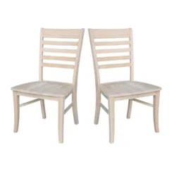 Set Of 2 Cosmo Roma Ladderback Chairs - International Concepts -Baxton Home Shop GUEST 781667cf adb9 4d69 a6dc 0ac35b2c1c25