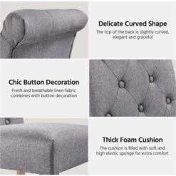 Yaheetech 2pcs Classic Fabric Upholstered Dining Chair Kitchen Chair -Baxton Home Shop GUEST 79016209 ed5d 4130 b1d4 f7c46328afac