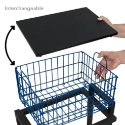 Cart System With Wheels 2 Tier Black - Atlantic -Baxton Home Shop GUEST 79026dc0 3cca 4648 a093 b30637f7bb16