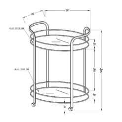 Derria Oval Mirrored Metal Frame Serving Cart - Furniture Of America -Baxton Home Shop GUEST 794b8489 0ace 49e8 8f84 aeebfe3fe7dd