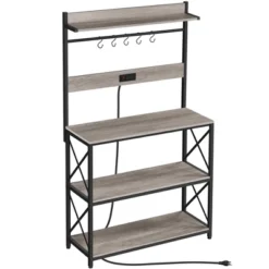 Yaheetech 63″ H Kitchen Baker’s Racks With 2 AC Outlets, 4-Tier Microwave Oven Stand -Baxton Home Shop GUEST 7950b52b d6fc 4365 8b43 67ee3478a97e