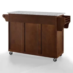 Eleanor Granite Top Kitchen Cart Mahogany/Gray - Crosley -Baxton Home Shop GUEST 79ad2229 a047 45a3 aec2 d49294792320