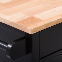 Sage Wood Kitchen Cart Black - CorLiving -Baxton Home Shop GUEST 79b4742a d2c9 406a 9a8d 126df69f029c