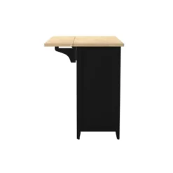 Ultom Expandable Freestanding Kitchen Island Black/Natural - Aiden Lane -Baxton Home Shop GUEST 79b6006b 176f 481b 8688 12b39b82b168