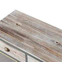 47.6" Modern Freestanding 4 Glass Door Sideboard With 3 Top Drawers, Natural - ModernLuxe -Baxton Home Shop GUEST 7b67f48c face 4140 a984 bf0ad81c7b9f