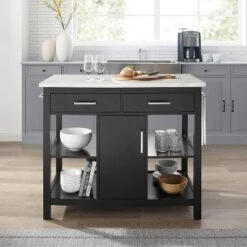 Audrey Faux Marble Top Kitchen Island Black - Crosley -Baxton Home Shop GUEST 7c60bece 506d 477a 9e5d 090ef7434962