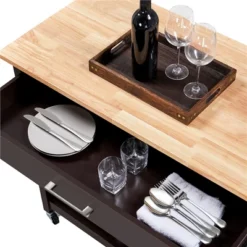 Yaheetech Rolling Kitchen Island Microwave Oven Stand With 3 Shelves And Worktop -Baxton Home Shop GUEST 7cfb5ff4 b451 4cf0 be3d 451bbb23ea80