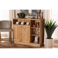 2 Door Eren Farmhouse Wood Dining Room Sideboard Buffet - Baxton Studio -Baxton Home Shop GUEST 7d4bf596 4bab 4aa8 b00f 37a6d9e6eac1