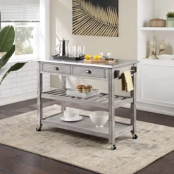 Sonoma Kitchen Cart With Stainless Steel Top - Boraam 17 Sonoma Kitchen Cart With Stainless Steel Top - Boraam -Baxton Home Shop GUEST 7d796a29 4214 4caa b07b ee929d19b34f