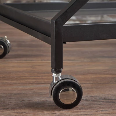 Sherianne Industrial Iron Bar Cart - Christopher Knight Home 3 Sherianne Industrial Iron Bar Cart - Christopher Knight Home - Image 2