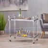 Mirren Modern Glass Bar Trolley Clear - Christopher Knight Home -Baxton Home Shop GUEST 7e4bb988 e0b5 47a9 b46e 6463ccaa6569