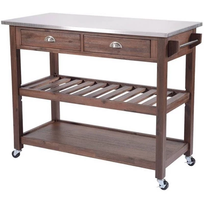 Sonoma Kitchen Cart With Stainless Steel Top - Boraam 12 Sonoma Kitchen Cart With Stainless Steel Top - Boraam - Image 10