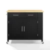 Full Savannah Wood Top Kitchen Island Cart Black/Natural - Crosley -Baxton Home Shop GUEST 7eadd3be 5c78 45ad b416 df00bceed700