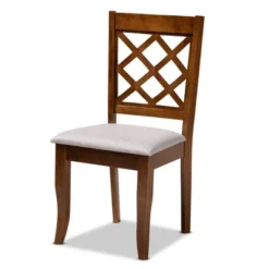 Set Of 4 Brigitte Dining Chair Gray/Walnut - Baxton Studio