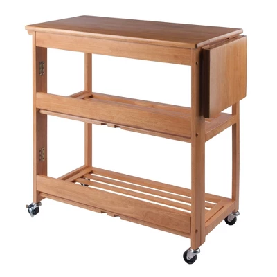 Foldable Cart Wood/Light Oak - Winsome 11 Foldable Cart Wood/Light Oak - Winsome - Image 9