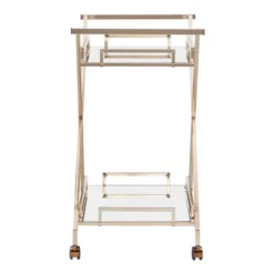 Rosanne Champagne Bar Cart Gold - Inspire Q -Baxton Home Shop GUEST 81e82d36 2ce5 4819 bc37 c98bc0dce20d