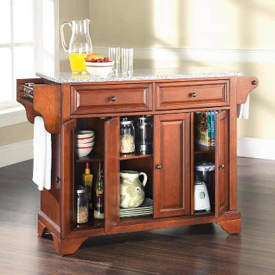 Lafayette Gray Granite Top Full Size Kitchen Island/Cart - Crosley 4 Lafayette Gray Granite Top Full Size Kitchen Island/Cart - Crosley - Image 2