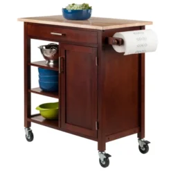Marissa Kitchen Cart Walnut - Winsome -Baxton Home Shop GUEST 82a8532e cf3c 498a aa25 b46d290c8531