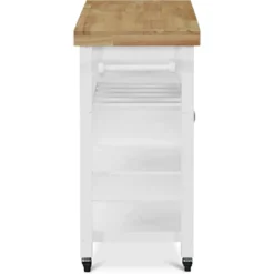 Denver Kitchen Cart White - ClickDecor -Baxton Home Shop GUEST 831f3c2c a990 4567 b820 82b761d8c946