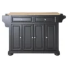 Alexandria Natural Wood Top Kitchen Island - Black - Crosley -Baxton Home Shop GUEST 8335fc2d c904 4a78 9bca 0ca097aa55b4