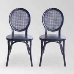 Set Of 2 Chrystie Rattan Dining Chair - Christopher Knight Home -Baxton Home Shop GUEST 83948992 89a0 48cc b806 5301e268fd95
