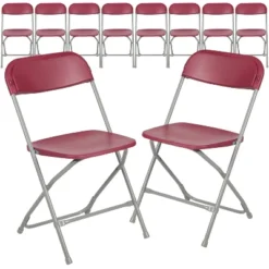 Emma And Oliver Set Of 10 Stackable Folding Plastic Chairs - 650 LB Weight Capacity -Baxton Home Shop GUEST 8428e508 9628 43fa be4f e499b813743e