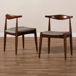 Set Of 2 Aeron Wood Dining Chair Walnut - Baxton Studio -Baxton Home Shop GUEST 846ae315 548f 4533 9a48 49b7a8275e08