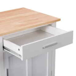 Sage Wood Kitchen Cart White - CorLiving -Baxton Home Shop GUEST 848f836c 243d 450d 96fb 68c799f7e962