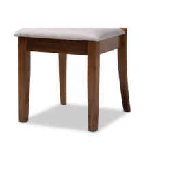 Set Of 2 Minette Fabric Upholstered Wood Dining Chairs Gray/Walnut - Baxton Studio -Baxton Home Shop GUEST 857cf65f be3e 484d 8bc7 affdde6d959c