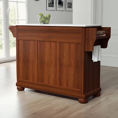 Alexandria Stone Top Full Size Kitchen Island/Cart Cherry/White - Crosley 5 Alexandria Stone Top Full Size Kitchen Island/Cart Cherry/White - Crosley - Image 3