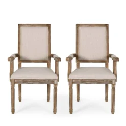 Set Of 2 Maria French Country Wood Upholstered Dining Chairs - Christopher Knight Home -Baxton Home Shop GUEST 85dcc56d fd8a 4541 9f23 d9e6260ce62d