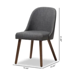Set Of 2 Cody Mid Century Modern Walnut Finished Wood Fabric Upholstered Dining Chair - Baxton Studio 17 Set Of 2 Cody Mid Century Modern Walnut Finished Wood Fabric Upholstered Dining Chair - Baxton Studio -Baxton Home Shop GUEST 87d04f41 b74b 49a2 a83b 58ffc0920a1d