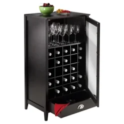 Bottles Slot Modular Bordeaux Wine Cabinet Wood/Black Espresso - Winsome -Baxton Home Shop GUEST 87f7124e cdf9 42a4 9557 6d1b42a511e4