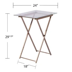 Milton Folding Tray Table Champagne - Aiden Lane -Baxton Home Shop GUEST 88063405 cbc1 47ca a347 7ae8c1aa290f