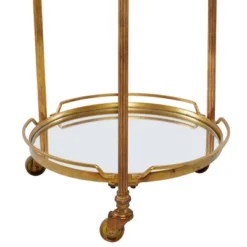 Traditional Iron And Mirrored Bar Cart Brass - Olivia & May -Baxton Home Shop GUEST 8889380f 5627 4b12 b4a0 285e9795841f