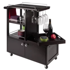 Galen Entertainment Cart With Serving Tray Wood/Espresso - Winsome -Baxton Home Shop GUEST 89852515 a7b9 49f6 bc9f a83ac6e41c37