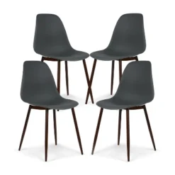 Set Of 4 Virginia Sculpted Dining Chair - Poly & Bark 24 Set Of 4 Virginia Sculpted Dining Chair - Poly & Bark -Baxton Home Shop GUEST 89efa9e0 1bb1 4936 8531 cdbcba6f3c0e