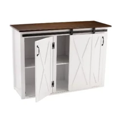 Lashire Barn Door Kitchen Island White - Aiden Lane -Baxton Home Shop GUEST 89f6bf6f 8686 45de 82df 11da035a944d