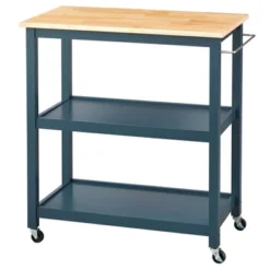 Mylah Kitchen 2-Tier Rolling Cart - Buylateral -Baxton Home Shop GUEST 8a495174 aab5 4bc1 b195 cfdd18337741