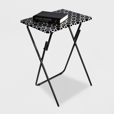 Set Of 2 TV Tray Black / White - Atlantic 6 Set Of 2 TV Tray Black / White - Atlantic - Image 4