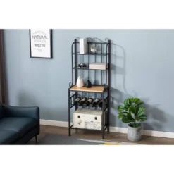 Praha Bakers Rack Black - Boraam -Baxton Home Shop GUEST 8b24bc53 3d7e 4e0a a9b5 7e921f9b2be4