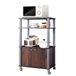 Tangkula 3-tier Display Shelf Microwave Stand Cabinet W/ Rolling Wheel -Baxton Home Shop GUEST 8b599680 b866 481e bf6d 93b832ba9ab1
